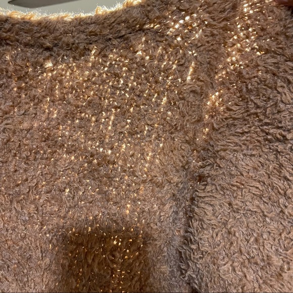 Vince Teddy Long Open-Front Cardigan Dark Camel - Picture 10 of 11